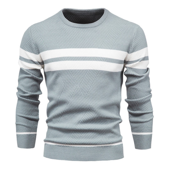 Herren strukturiertes Sweatshirt mit modernen Streifen R&B
