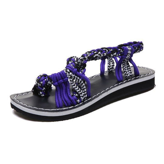 Damen Elegante Braided Sandalen mit ergonomischem Fußbett R&B
