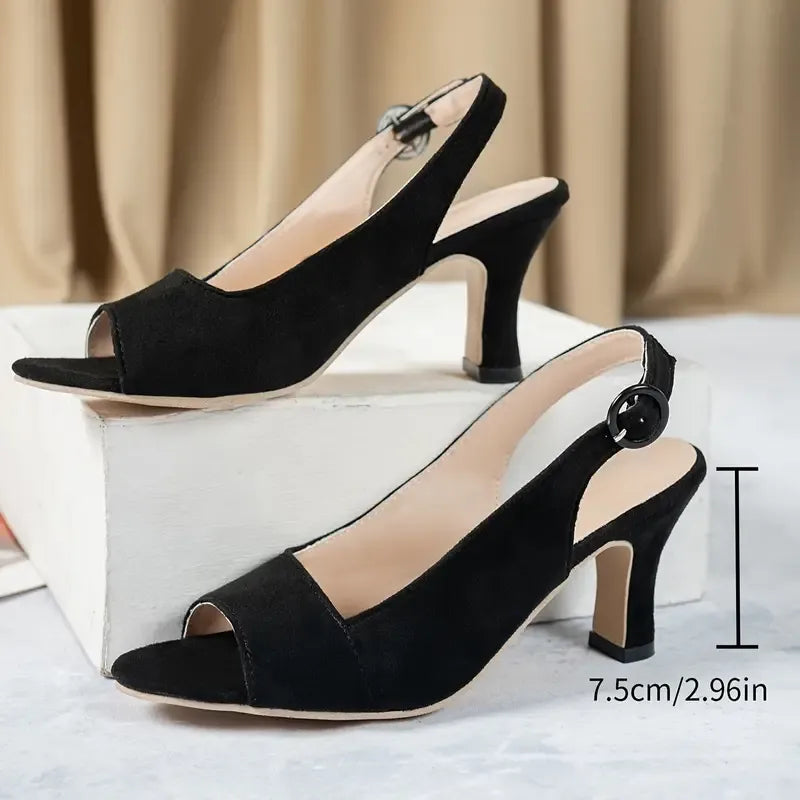 Offene Slingback-Absätze mit verstellbarem Schnallenriemen R&B R&B