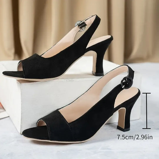 Offene Slingback-Absätze mit verstellbarem Schnallenriemen R&B R&B