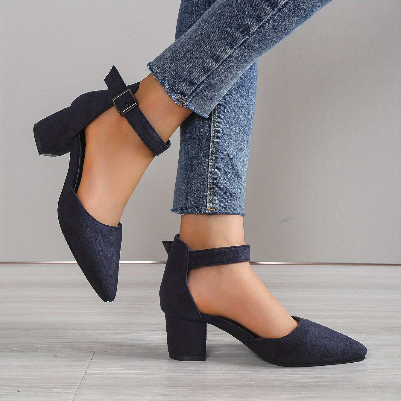 R&B | Damen Sandalen mit Blockabsatz Schnürung, mit Knöchelriemen, Elegant