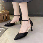 Damen elegante Slingback-Pumps mit transparentem Riemen