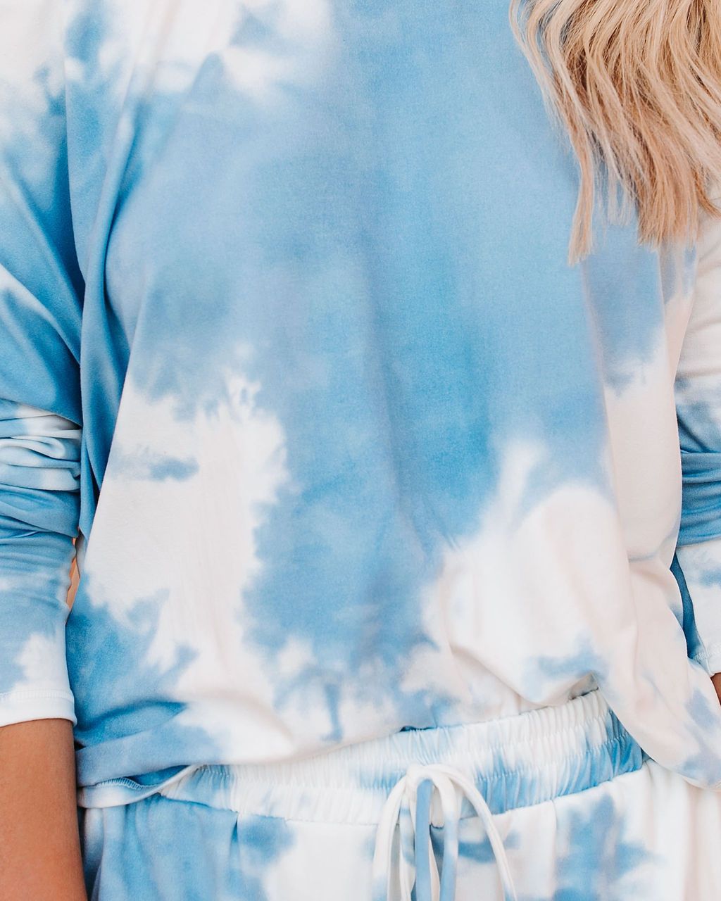 Damen lässiger Oversized Pullover im Batikdesign R&B