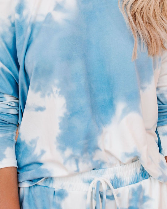 Damen lässiger Oversized Pullover im Batikdesign R&B