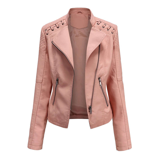 R&B | Damen Faux-Leder Bikerjacke