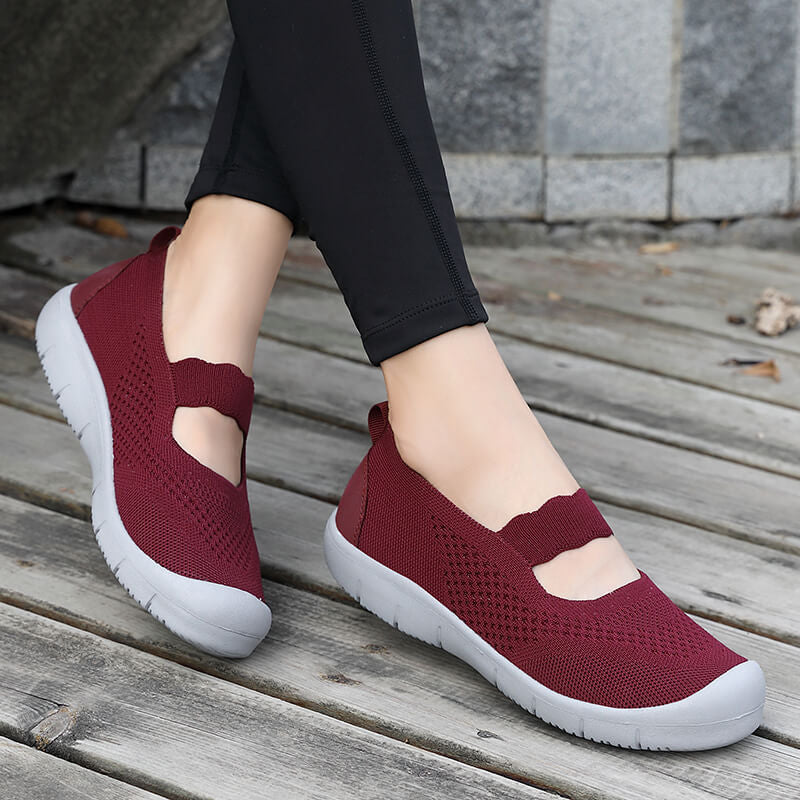 Damen Atmungsaktive Slip-On Freizeitschuhe mit flexiblem Design