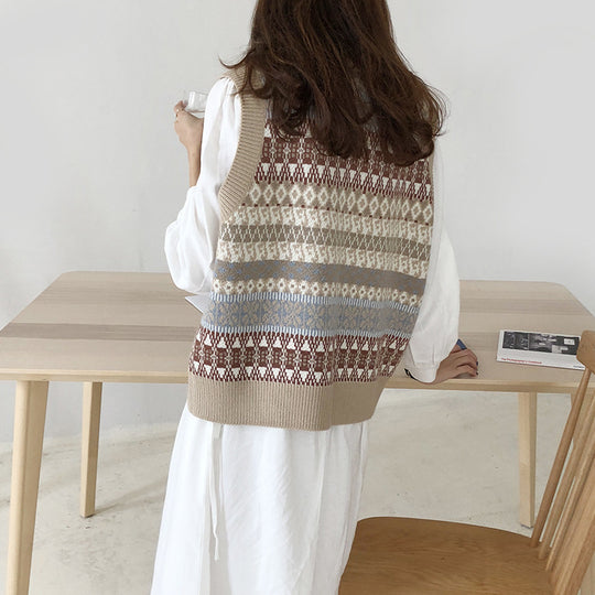 Damen Strickpullover mit modernem Fair Isle-Muster R&B