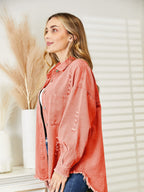R&B | Zerrissene Rohsaum-Denimjacke