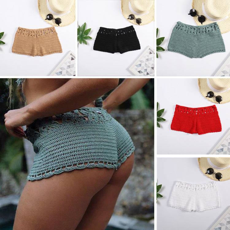 Damen Häkel-Shorts mit floralem Bund R&B