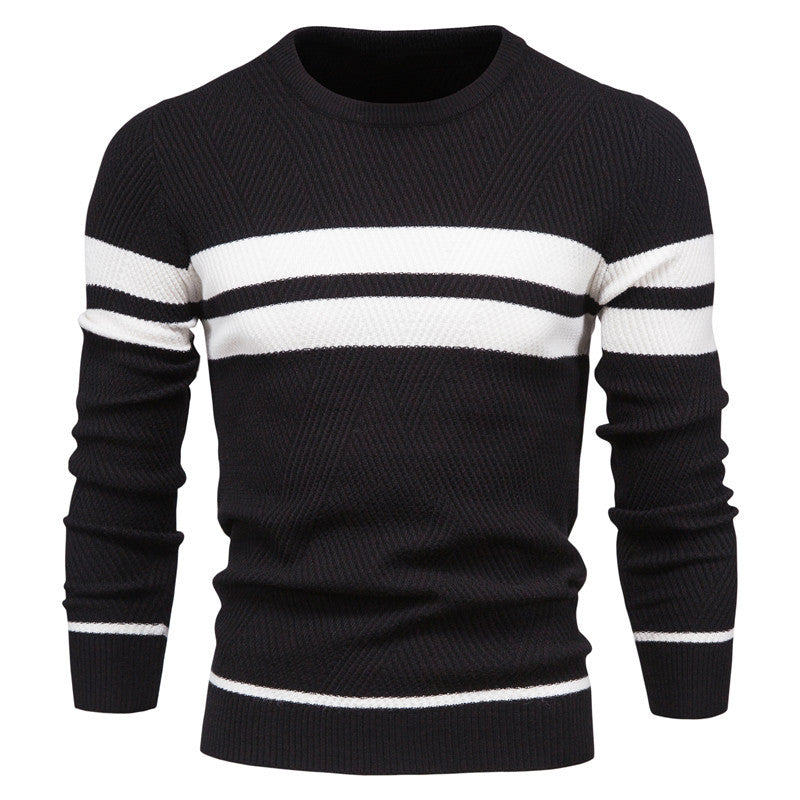 Herren strukturiertes Sweatshirt mit modernen Streifen R&B