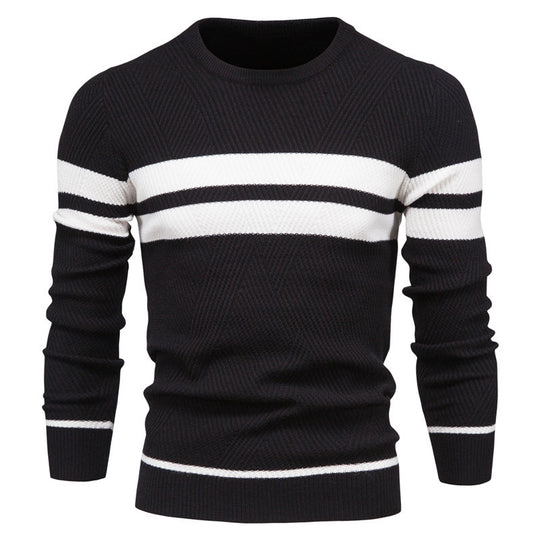 Herren strukturiertes Sweatshirt mit modernen Streifen R&B