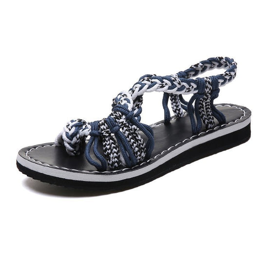 Damen Elegante Braided Sandalen mit ergonomischem Fußbett R&B