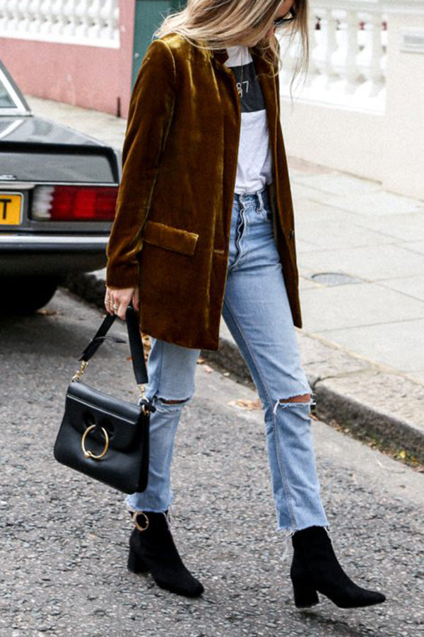 R&B | Blazer aus Samt im Streetstyle