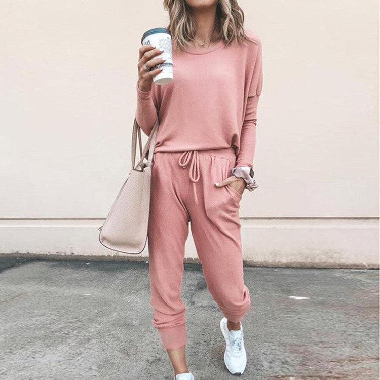 Damen Freizeit-Jogginganzug mit lässigem Schnitt und praktischen Taschen R&B