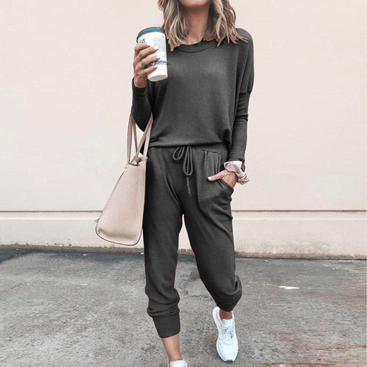 Damen Freizeit-Jogginganzug mit lässigem Schnitt und praktischen Taschen R&B