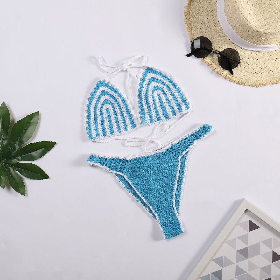 Damen Häkel-Bikini mit kontrastierendem Rand R&B