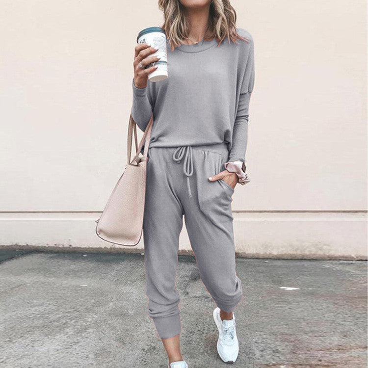 Damen Freizeit-Jogginganzug mit lässigem Schnitt und praktischen Taschen R&B