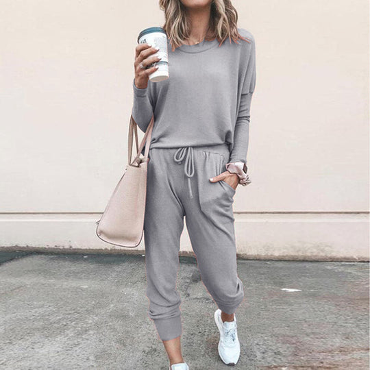 Damen Freizeit-Jogginganzug mit lässigem Schnitt und praktischen Taschen R&B