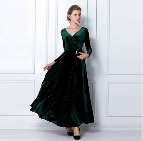 Glamorous Chic Kleid mit verdicktem V-Ausschnitt