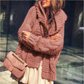 Damen Grobstrickjacke mit lässigen Oversized-Schnitt