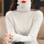 R&B | Pullover Damen Weicher Rollkragenpullover, Warm & Luxuriöses Design
