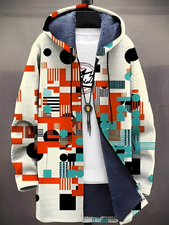 R&B | Stilvolle bedruckte Jacke mit Kapuze für Männer