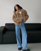 R&B | Flauschiger Fell Mantel Damen