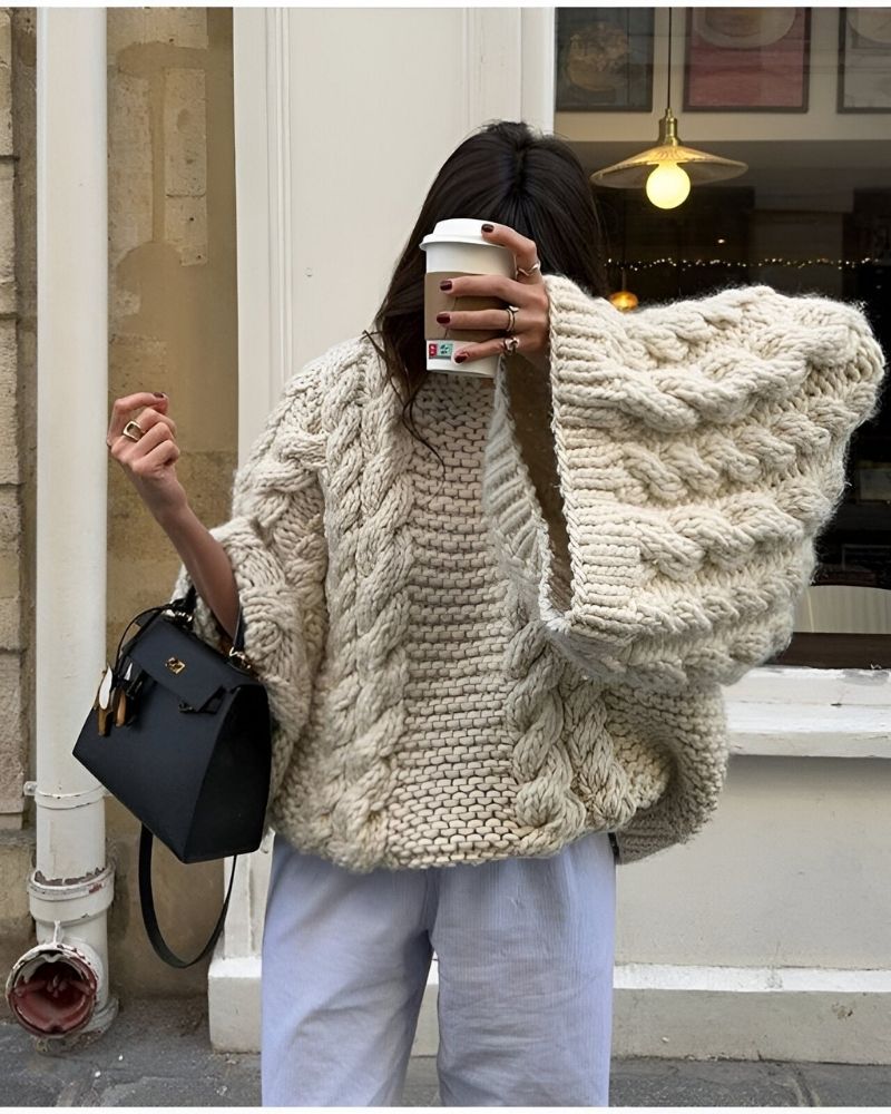 R&B | Gestrickter Übergrösse-Pullover