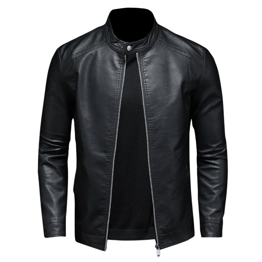 R&B | Trendig Leder Bikerjacke für Männer