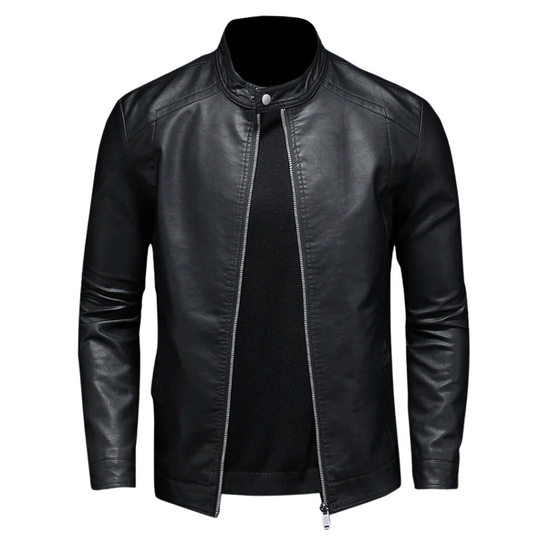 R&B | Trendig Leder Bikerjacke für Männer
