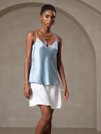 R&B | V-Ausschnitt Reine Seide Spaghettiträger Camisole Top