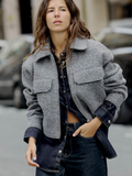R&B | Stil Bouclé Graue Jacke