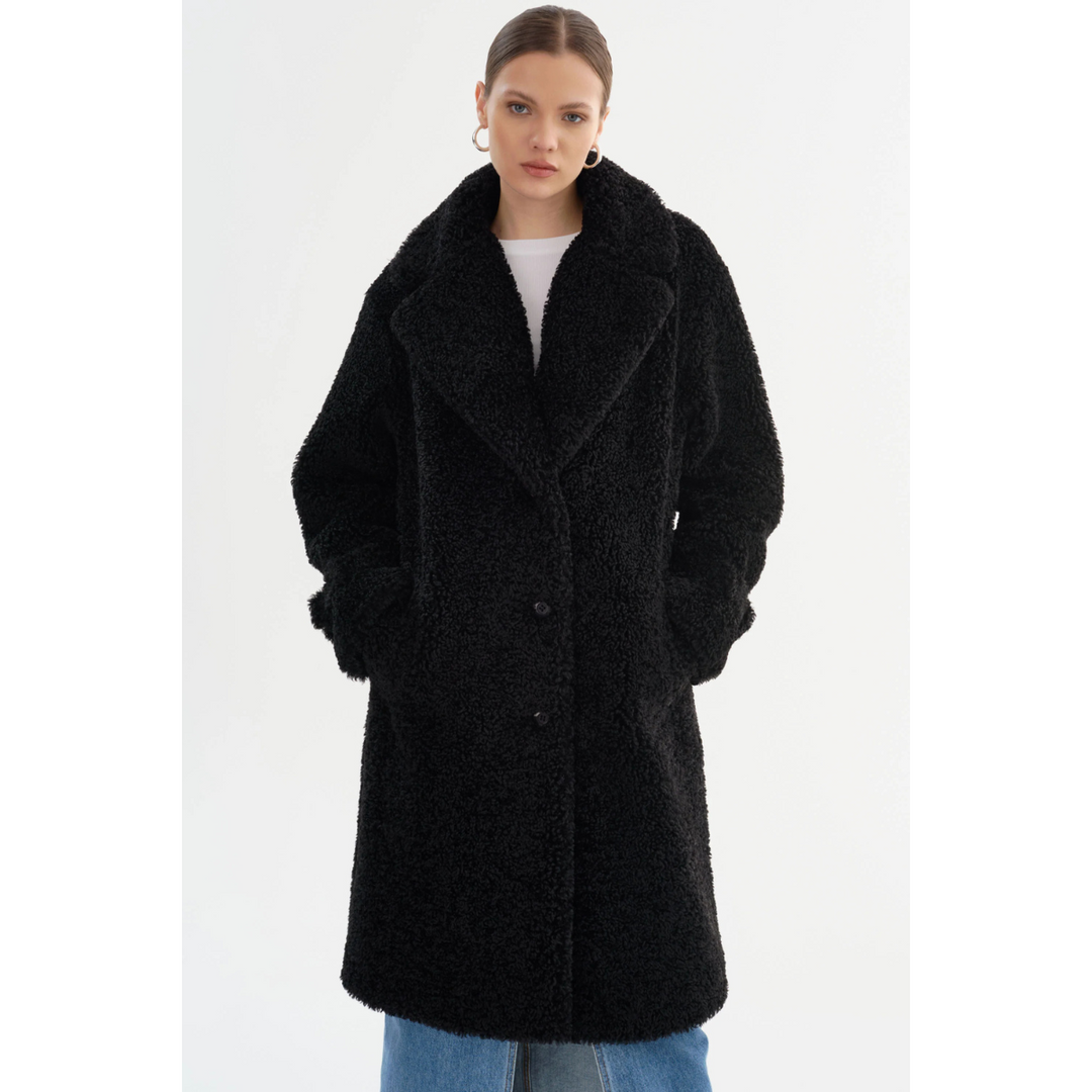 R&B | Polare Oversize mit Stehkragen und Reißverschluss für Damen Ideal für kaltes Wetter