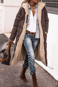 R&B | Warme Lange Jacke mit Kapuze
