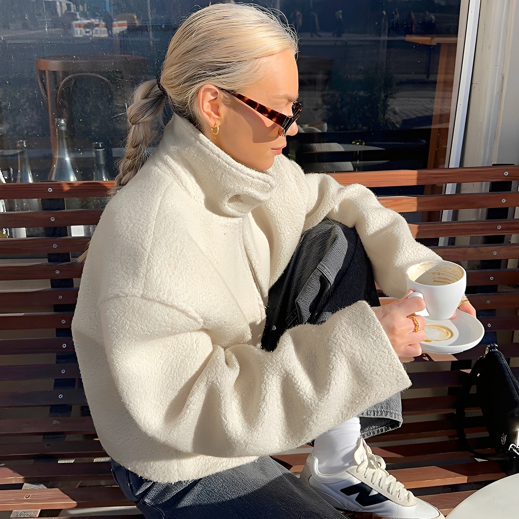 R&B | Modischer, lässiger Oversize-Fleece-Mantel für Frauen