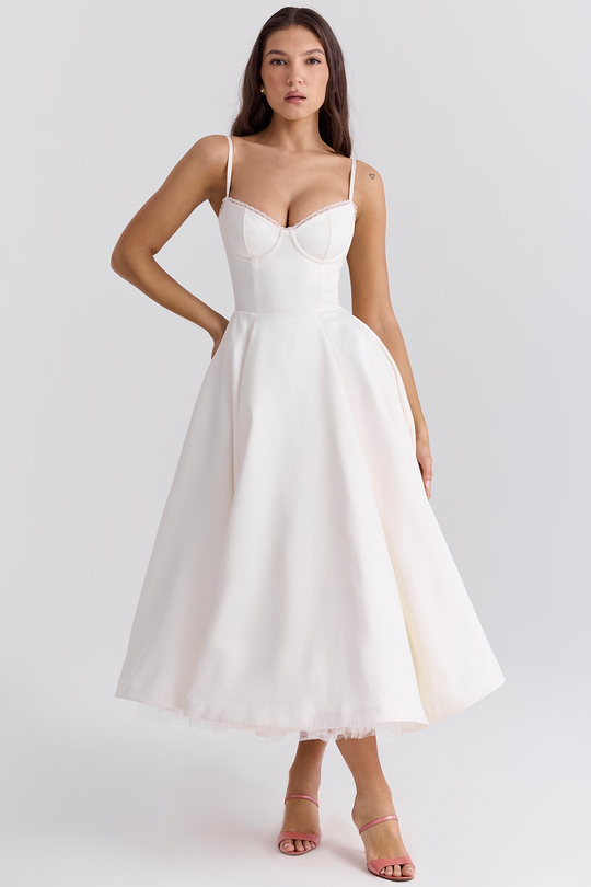 R&B | Elegantes Schlankmachendes Kleid Für Damen