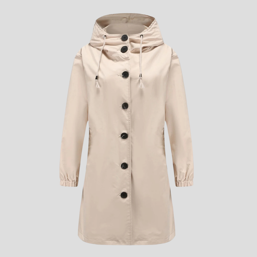 R&B | Wasserdichte Regenjacke mit Kapuze für Damen