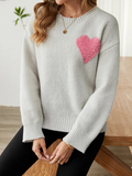 R&B | Sweater - Gemütlicher Herz-Design Strickpullover