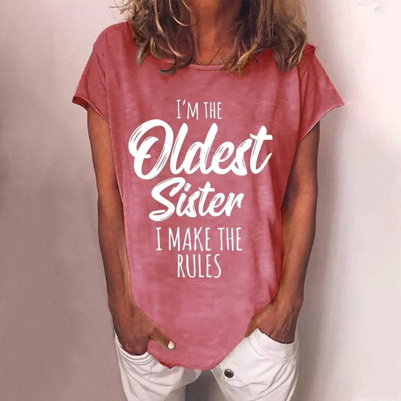 T-Shirt mit Rundhalsausschnitt und Buchstabenaufdruck