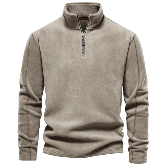 R&B | Strickpullover mit Half-Zip Wollmischung Klassisch und Bequem