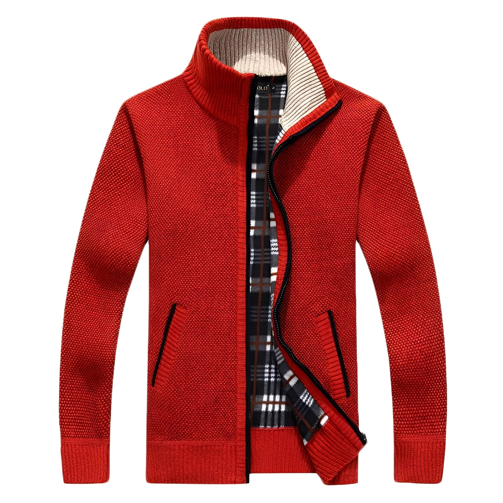 R&B | Stylischer Cardigan mit weichem Fleece-Futter für Männer