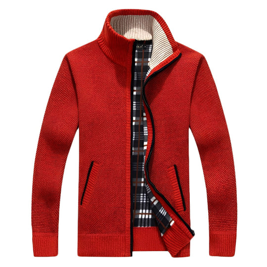 R&B | Stylischer Cardigan mit weichem Fleece-Futter für Männer
