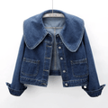 R&B | Damen Denim Jacke mit Matrosenkragen