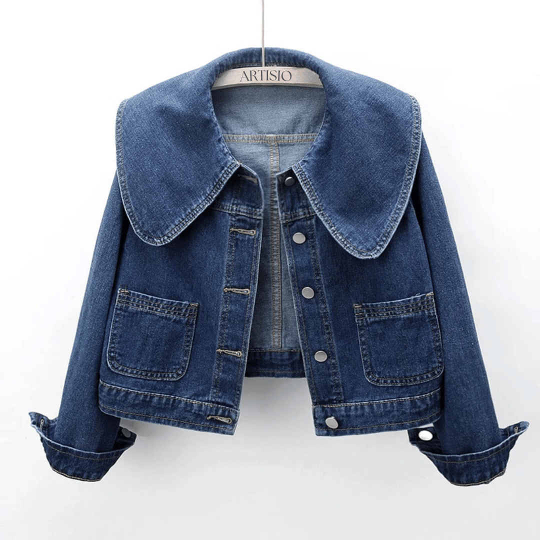 R&B | Damen Denim Jacke mit Matrosenkragen