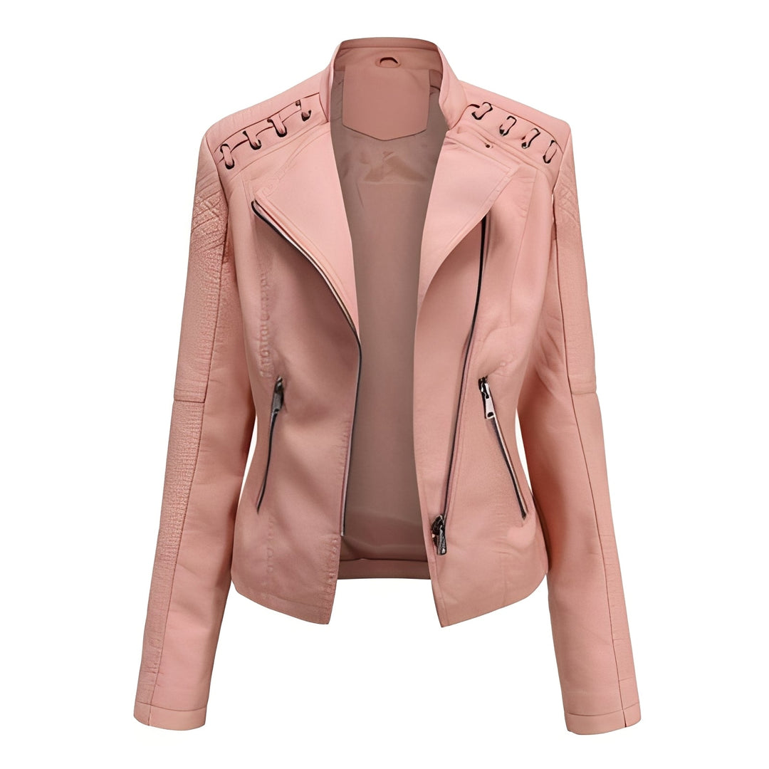 R&B | Stilvolle, slim kurze Lederjacke für Damen