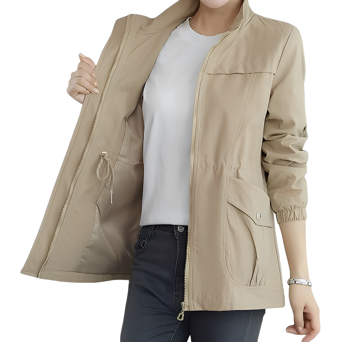 R&B | Stylische Jacke mit verstellbarem Bund für Frauen