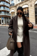 R&B | Übergröße Eleganter Damen Wollmantel mit Knöpfen