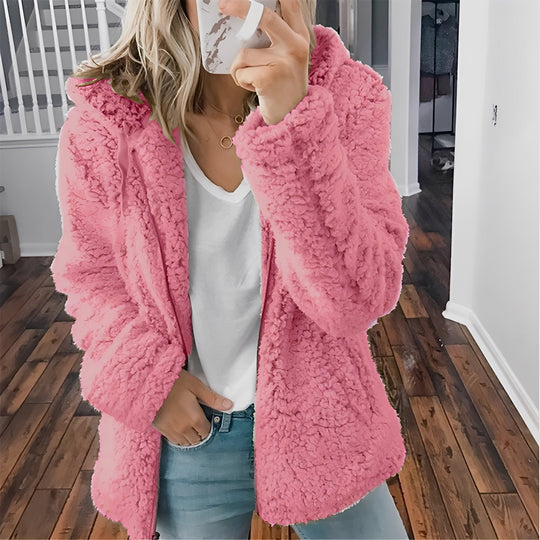 R&B | Lässige Teddy-Fleece-Hoodie-Jacke für Frauen