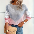 R&B | Sweater - Colorblock Strickpullover mit Netzdetails