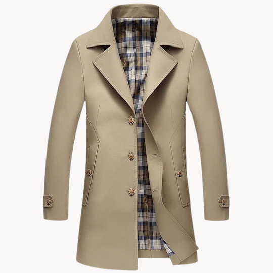 R&B | Strapazierfähiger Winddichter Herren-Trenchcoat mit Design
